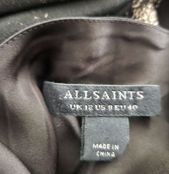 NWT All Saints Alexia Titania Silk Asymmetrical Sill Blend Dress Sz 8 - Picture 12 of 14